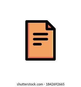 Document Icon Filled Outline Business Illustration Logo Vector
