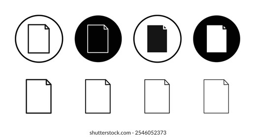 Document icon Flat art illustration in outline