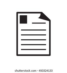 Document  icon. Flat design.