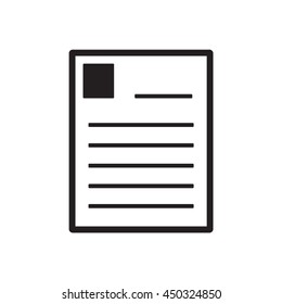 Document  icon. Flat design.