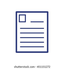 Document  icon. Flat design.