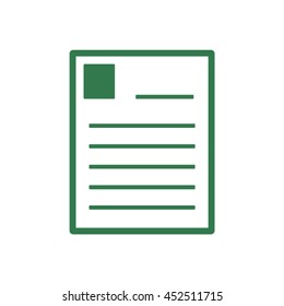 Document  icon. Flat design.