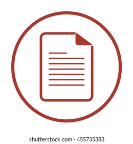Document  icon. Flat design.