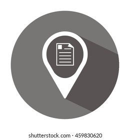 Document  icon. Flat design.