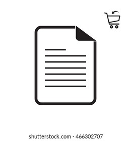Document  icon. Flat design.