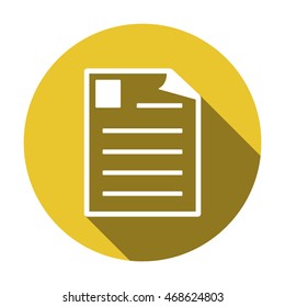 Document  icon. Flat design.