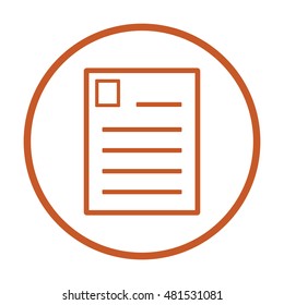 Document  icon.  Flat design.
