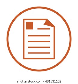 Document  icon.  Flat design.