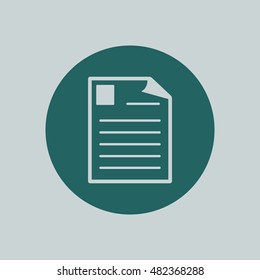 Document  icon.  Flat design.