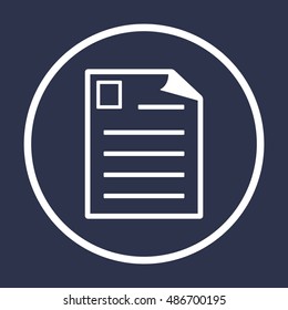 Document  icon.  Flat design.
