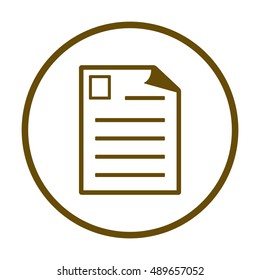 Document  icon.  Flat design.