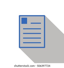 Document  icon.  Flat design.