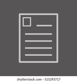 Document  icon.  Flat design.