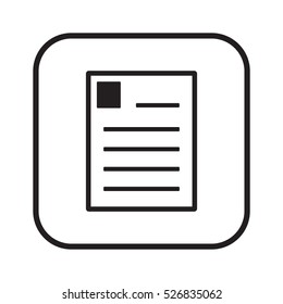 Document  icon.  Flat design.