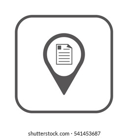 Document  icon.  Flat design.