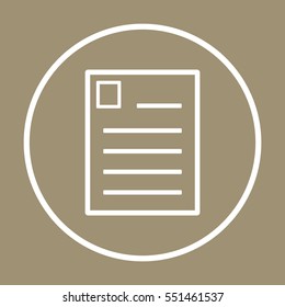 Document  icon.  Flat design.