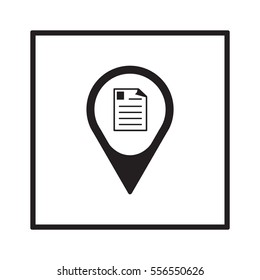 Document  icon.  Flat design.