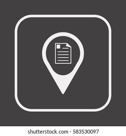 Document  icon.  Flat design.