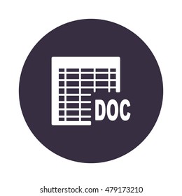 document Icon, flat design style