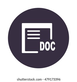 document Icon, flat design style