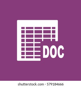 document Icon, flat design style