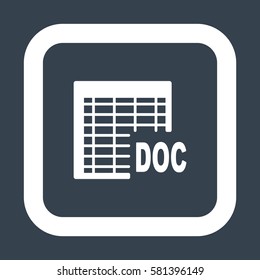 document Icon, flat design style