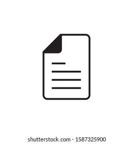 Document icon in flat design. vector illustration