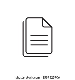 Document icon in flat design. vector illustration