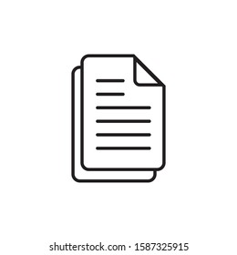 Document icon in flat design. vector illustration