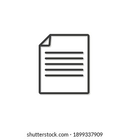 Document Icon. Flat Design. Vector Illustration