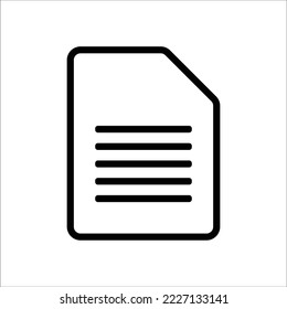 Document icon. Flat Design. Vector Illustration