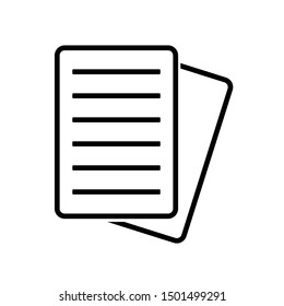 Document Icon, Flat Illustration Of File Copy, Vector Icon, Document Sign Symbol – Vector
