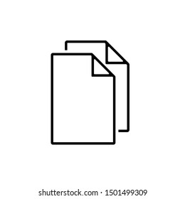 Document Icon, Flat Illustration Of File Copy, Duplicate Sign Symbol – Vector