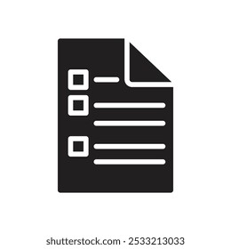 Document icon Flat line illustration