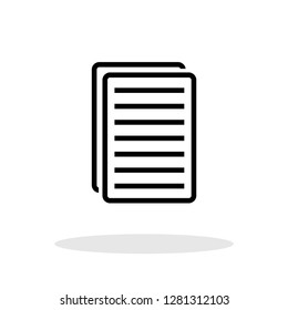 Document icon in flat style. Copy symbol for your web site design, logo, app, UI Vector EPS 10.