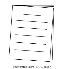 document icon flat style on white background, design inspiration vector template for web design or mobile app