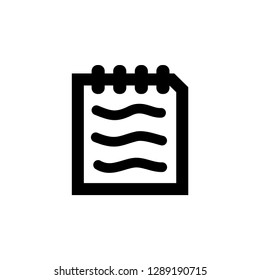 Document Icon In Flat Style Vector For Apps, UI, Websites. Black Icon Vector Illustration