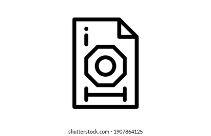 document icon flat style vector illustration.