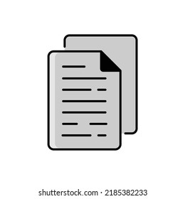 document icon flat vector. flat design for office illustration.