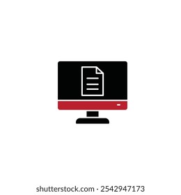 Document icon flat vector design