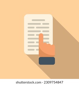 Document icon flat vector. Paper manual. Page gear