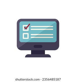 Document icon flat vector. Paper project. List exam isolated