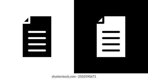 Document icon Flat vector set outline