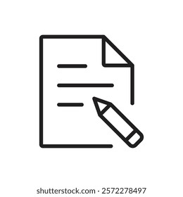 Document icon Flat vector set outline