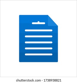 Document icon with fluent design, blue color