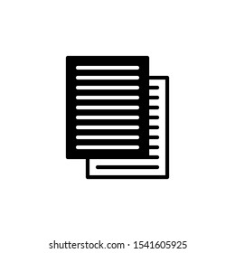  document icon glyph black and white