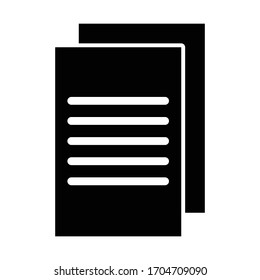 Document icon glyph vector design