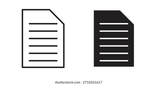 Document icon graphic doodle, sketch, outline drawing Vector illustration