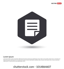 Document Icon Hexa White Background icon template