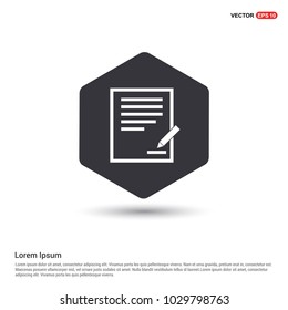 Document Icon Hexa White Background icon template